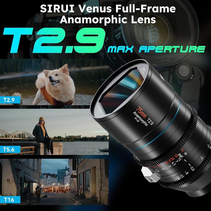 Produktbild Sirui Venus 75mm T2.9 1.6x Full-Frame Anamorphic lens(L mount) (L-Mount, Vollformat)