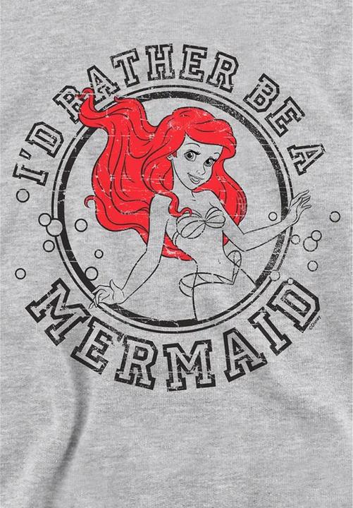 Produktbild The Little Mermaid I'd Rather Be A Mermaid Kapuzenpullover meliert (128)