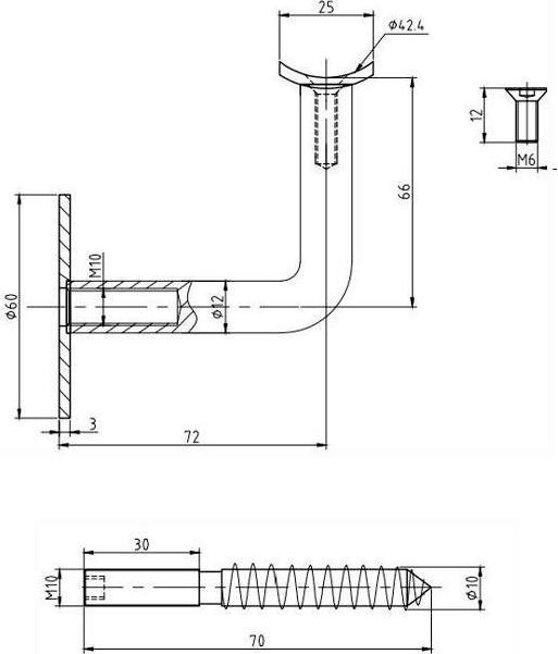 Actual product image OK-Line Edelstahl-Handlauf 1500mm, +AMMAmA- 42,4 x 2,0
