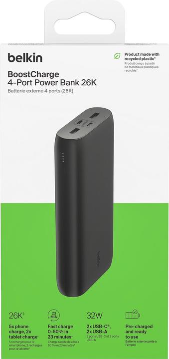 Immagine prodotto Belkin BoostCharge (26000 mAh, 32 W, 96.20 Wh)