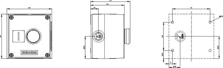 Actual product image Siemens Enclosure for command devices plastic