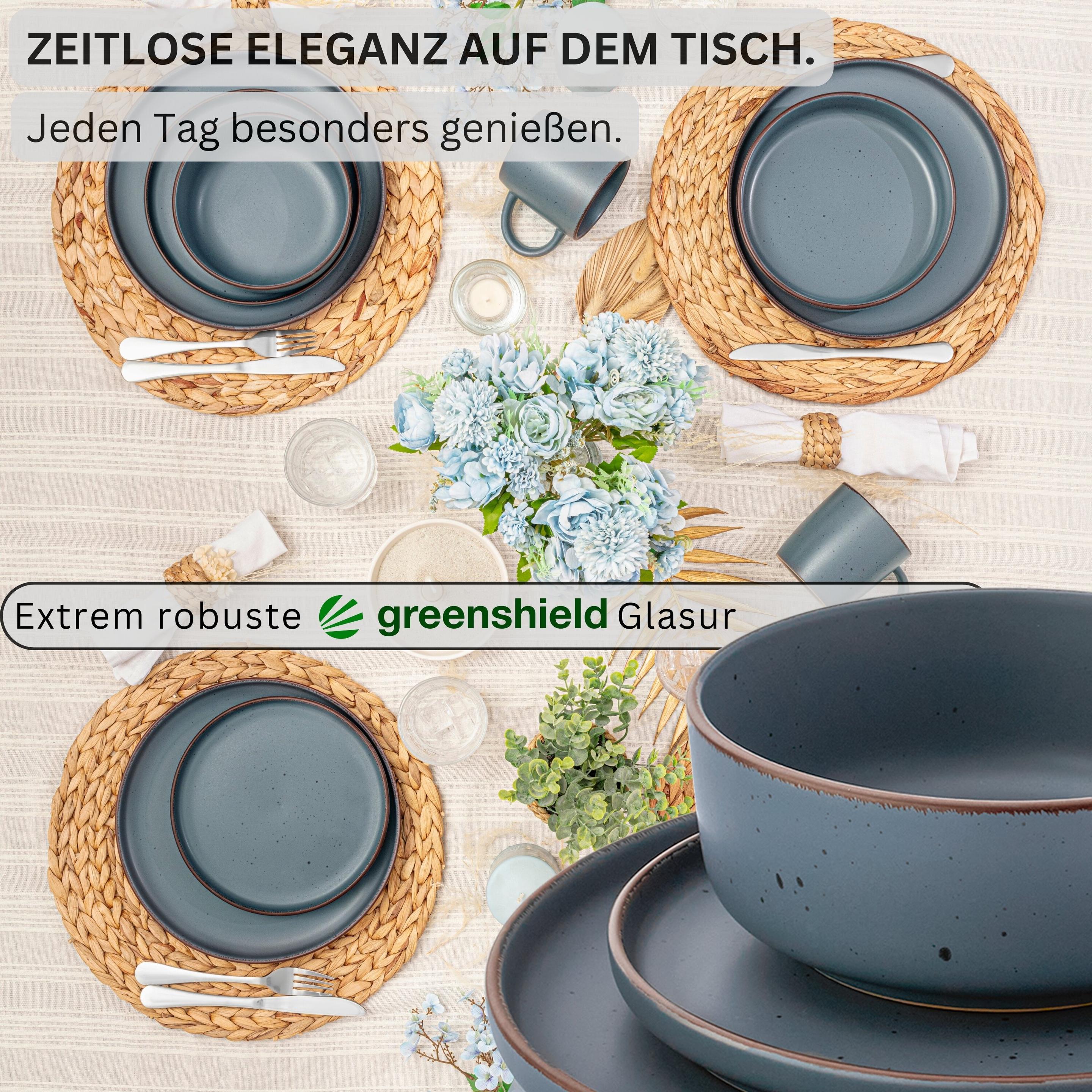 Thumbnail - Sänger, Geschirrset, Tafelservice Bombay Graphit (16 Stück)