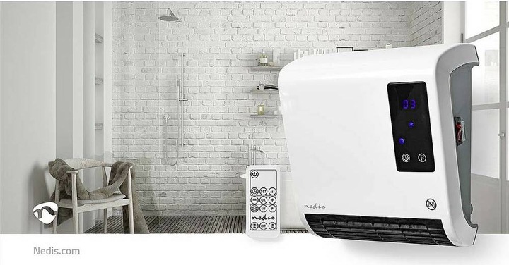 Immagine prodotto Nedis HTBA20WT Termoventilatore in ceramica 20m² Bianco, Grigio (2000 W)