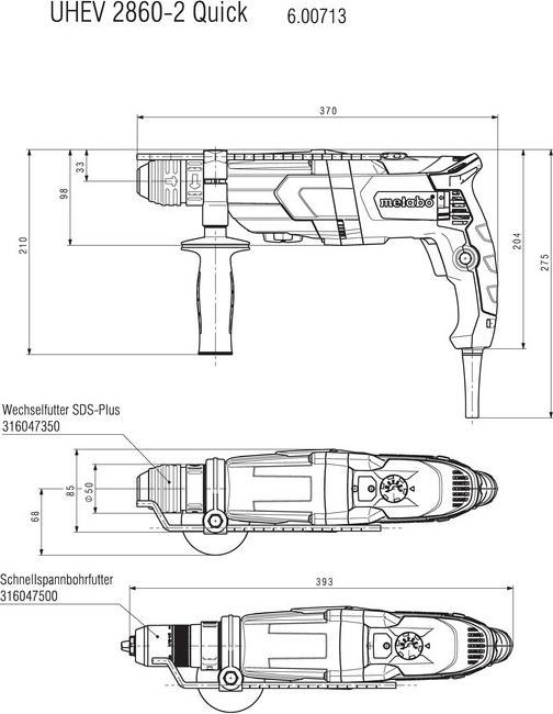 Image du produit Metabo UHEV2860-2 Marteau rapide multi-marteaux
