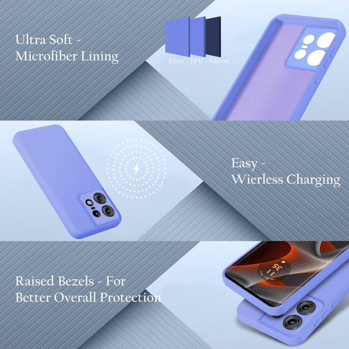 Actual product image Cadorabo Case for Motorola Moto Edge 50 Pro TPU Liquid Silicone Cover