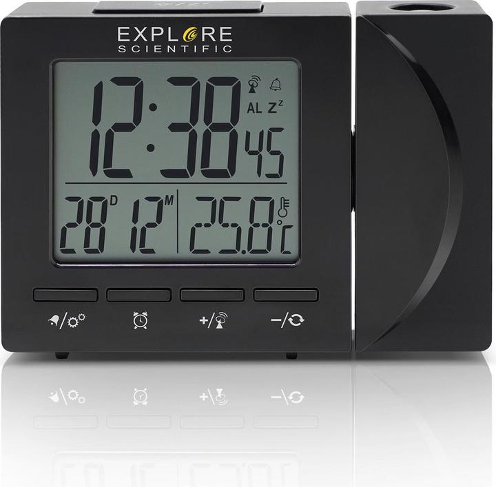 Produktbild Explore Scientific RDP1001BLK Wecker Digitaler Wecker Schwarz