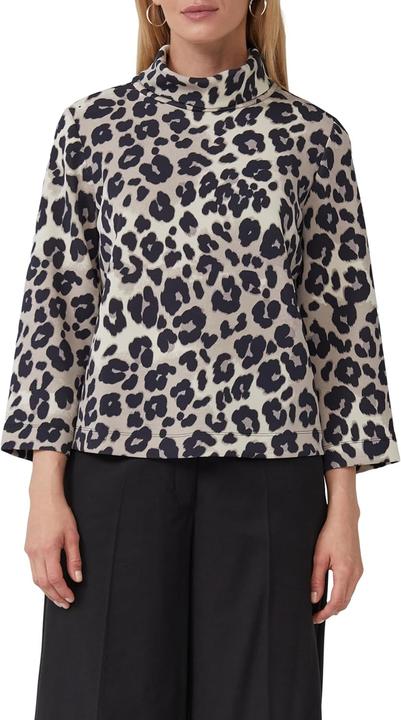 Produktbild s.Oliver Sweatshirt Scuba-Sweatshirt im Relaxed Fit mit Leo-Print (36)
