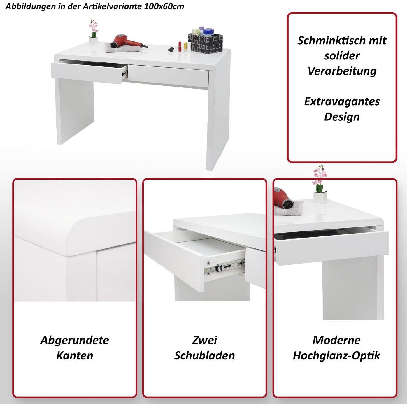 Thumbnail - MCW, Schminktisch, G51-S (75 x 100 x 58 cm)