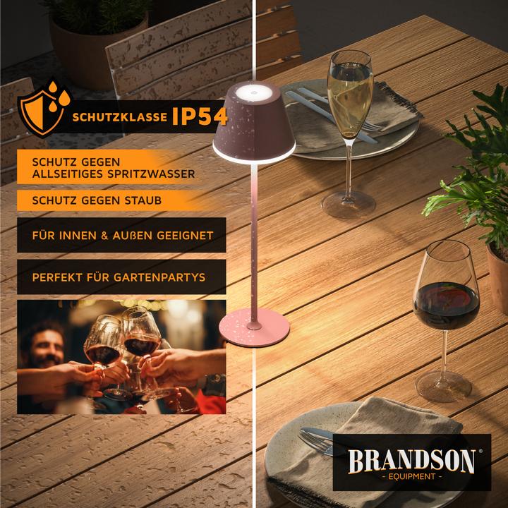 Image du produit Brandson LED Tischleuchte mit Akku, Kabellos, Touch, dimmbar, aus Metal, Dimmfunktion, Schreibtischlampe