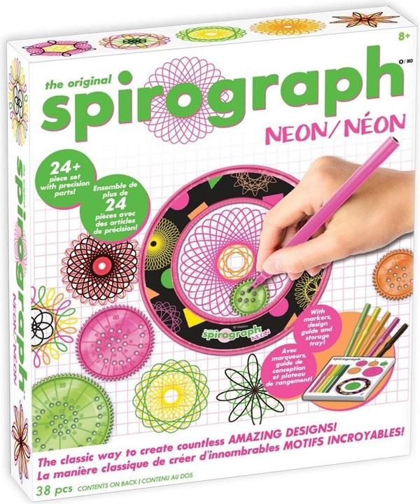 Actual product image Boti Spirograph neon drawing set