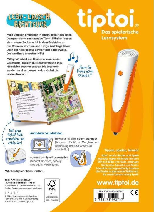 Actual product image tiptoi Lese-Lausch-Abenteuer Zauberwald (German, Annette new farmer, Nikolai Renger, 2023)