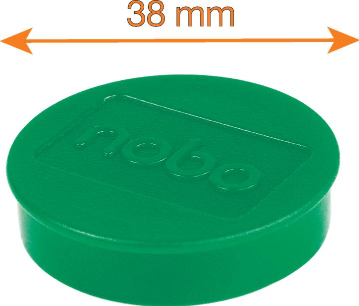 Actual product image Nobo Magnet round 38mm 1915310 green 10 pieces (10 x)