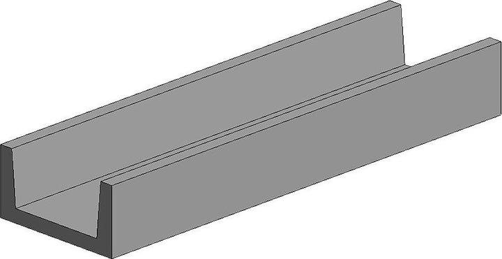 Produktbild Aztek 35cm Rinne, opak P-Styren 2.5mm (4 stk)