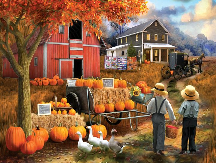 Immagine prodotto Sunsout Puzzle 300 pezzi XXL Pezzi - Amish Pumpkin Patch (300 pezzi)