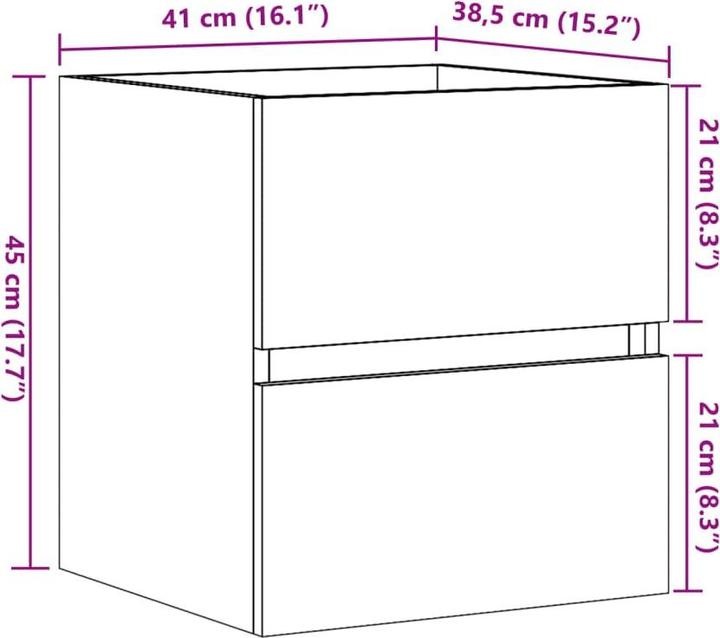 Immagine prodotto VidaXL Mobiletto 41 x 38,5 x 45 cm
