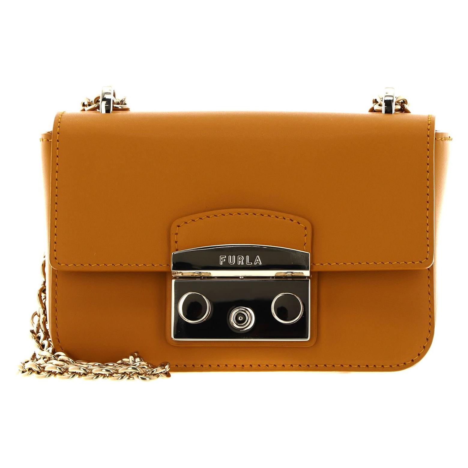 Furla, Damen, Handtasche, Metropolis Mini Crossbody, Gelb