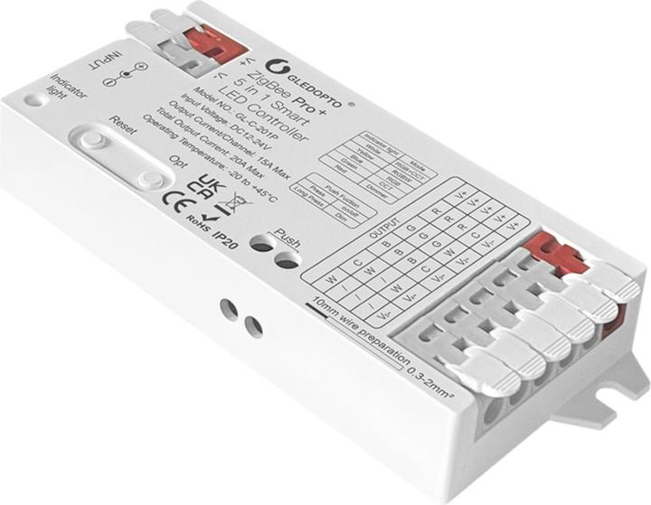 Image du produit Gledopto LED Controller Pro 5-in-1 ZigBee 3.0 12-24V DC GL-C-201P