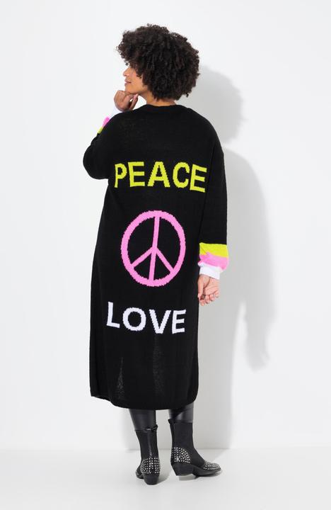 Produktbild Angel of Style Long-Strickjacke, Rücken Peace-Motiv, offene Form (56)