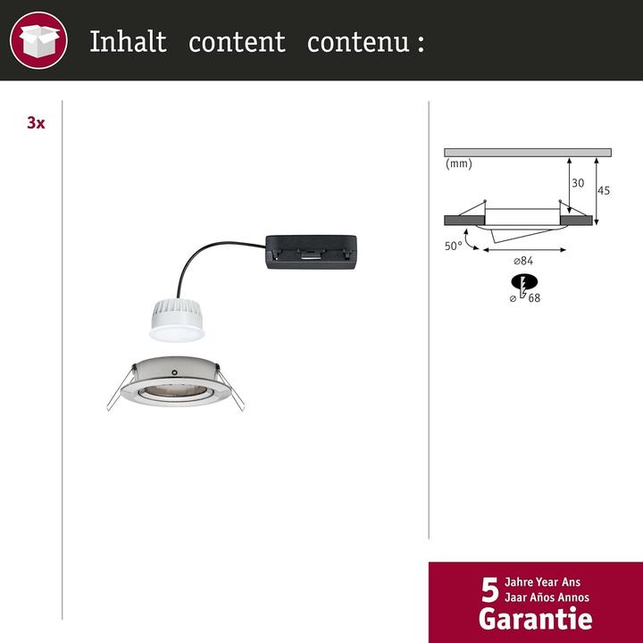 Image du produit Paulmann Einbauleuchte Nova Set Zigbee (500 lm)