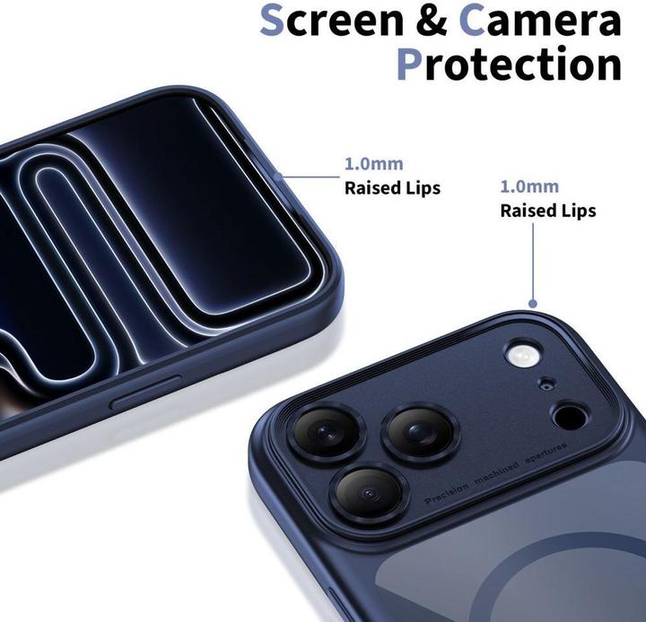 Produktbild Tech-Protect Magpeak Magsafe Cc Iphone 17 Pro Max Tiefblau/Klar (Apple iPhone 17 Pro Max)