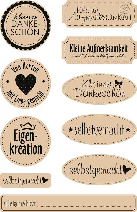 Actual product image Meyco Kraft Paper Sticker "Homemade (42 Sticker)