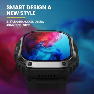 Actual product image Zeblaze Thor SQ Smartwatch - Black (4G)