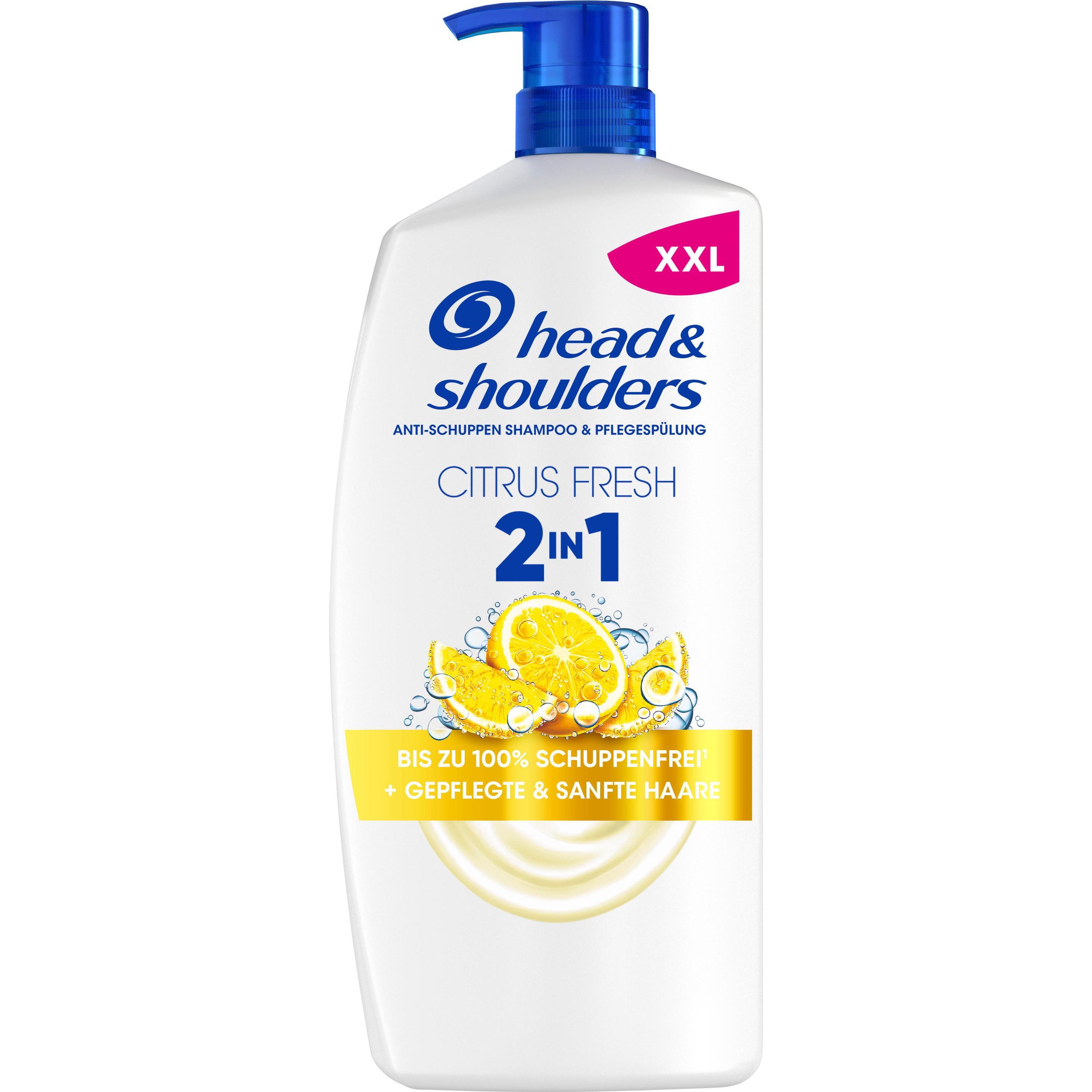 Head & Shoulders, Shampoo, Anti-Schuppen Shampoo 2in1 Citrus Fresh für fettiges Haar (800 ml, Shampoo liquido)