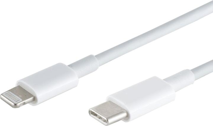 Image du produit S-Impuls Lot de 2 câbles de charge rapide USB-C vers Lightning, blanc, 0,5 m (0.50 m, USB 3.0, 20 W)