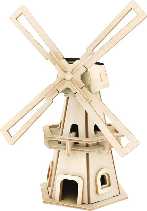 Actual product image Pebaro Wooden construction kit solar windmill