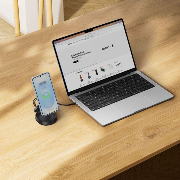 Actual product image Belkin Boost Charge verstellbare mag.2-in-1 Ld.Qi2 sw. WIZ035kqBK (30 W)