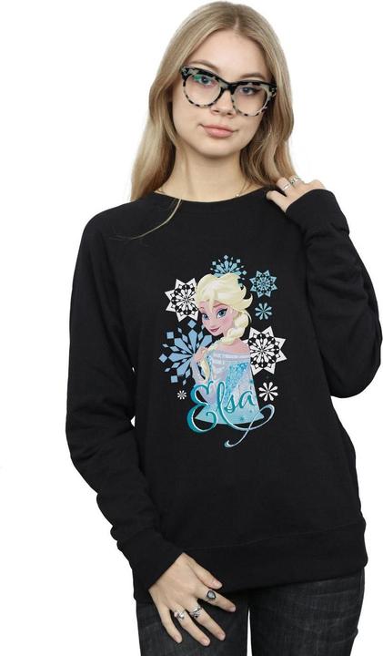 Actual product image Disney Womens/Ladies Frozen Elsa Snowflakes Sweatshirt (S)
