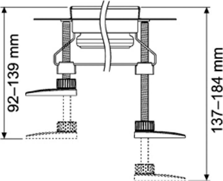 Produktbild TECE TECEdrainline Montagefüsse norm 92-139mm, 4 Stück (210 mm)