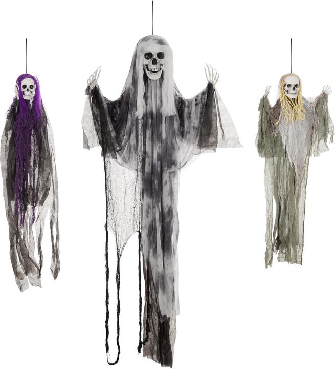 Homcom Halloween Dekoration Polyester, Stahl Mehrfarbig (3 Stück)