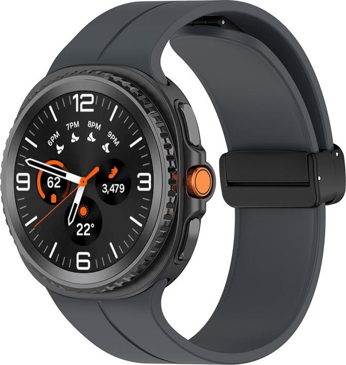 Techsuit - Watchband (W011) - Samsung Galaxy Watch8 40mm/Watch8 44mm/Watch8 Classic/Ultra 2 - Gray (Metall, Silikon)