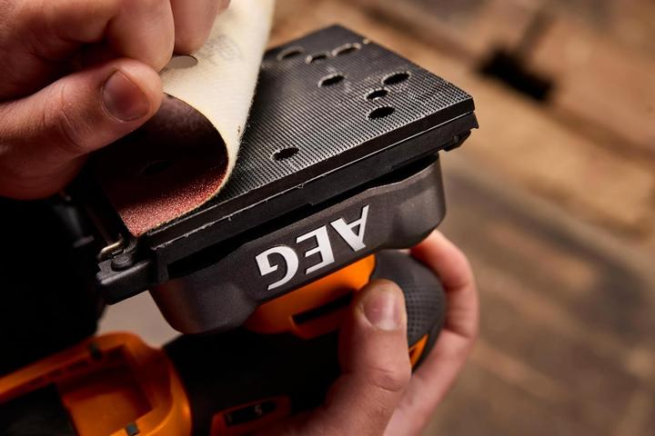 Actual product image AEG Subcompact Brushless Orbital Sander with Vibration Reduction and Dust Extraction (Eccentric grinder)