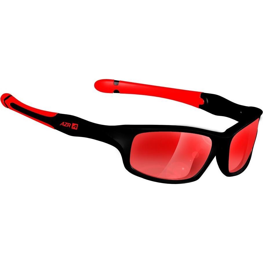 AZR, Unisex, Sportbrille, mehrschichtige kinder-sportbrille bildschirm sand (Black matt-red, Rot), Schwarz
