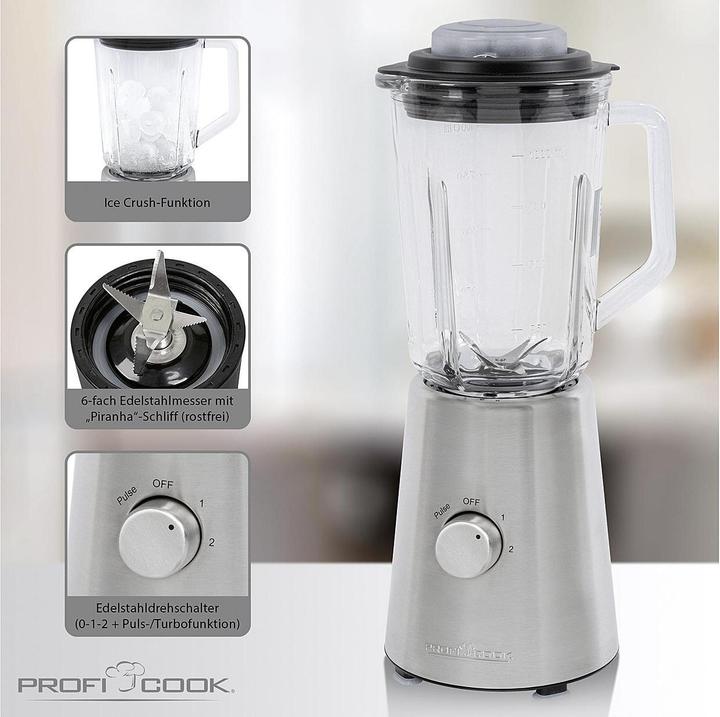 Actual product image Proficook Universal blender stainless steel housing (500 W)