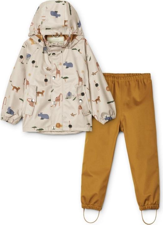 Actual product image Liewood Parker softshell rainwear set Safari (110)