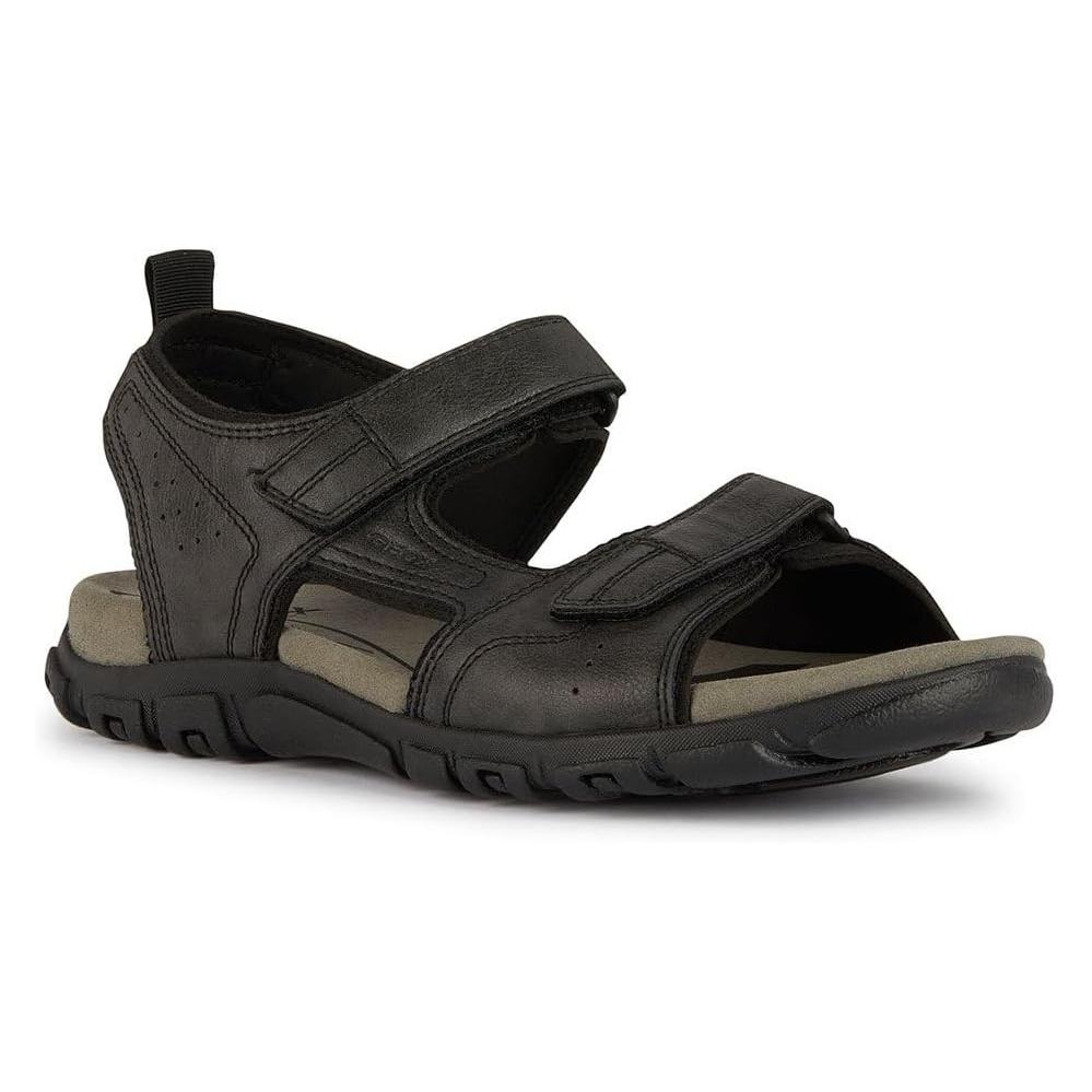 Geox, Herren, Sandalen, Uomo Strada B Sportsandalen Voor Heren, Zwart, 44 Eu, Zwart, 44 Eu, Schwarz, (44)