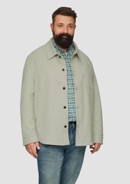 Actual product image S.Oliver Outdoor-Jacke Gefüttertes Overshirt in Wolloptik mit Eingrifftaschen (4XL)
