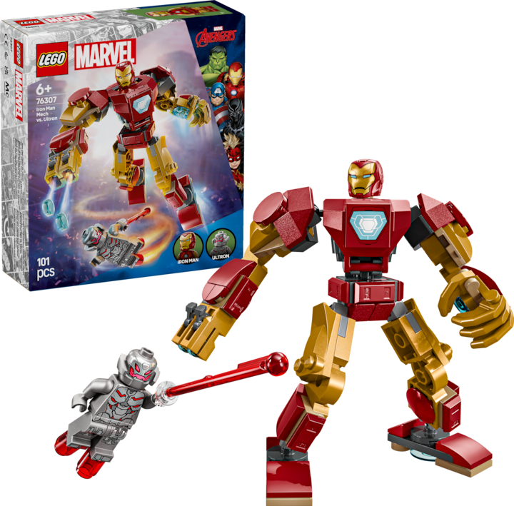 Actual product image LEGO Iron Man Mech vs. Ultron (76307, LEGO Marvel)