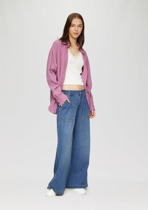 Image du produit s.Oliver Bluse Oversized-Hemdbluse aus Musselin (40)