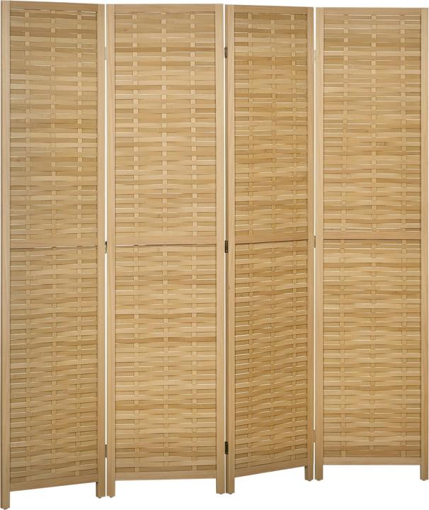 Homcom Paravent Bambus Naturholz