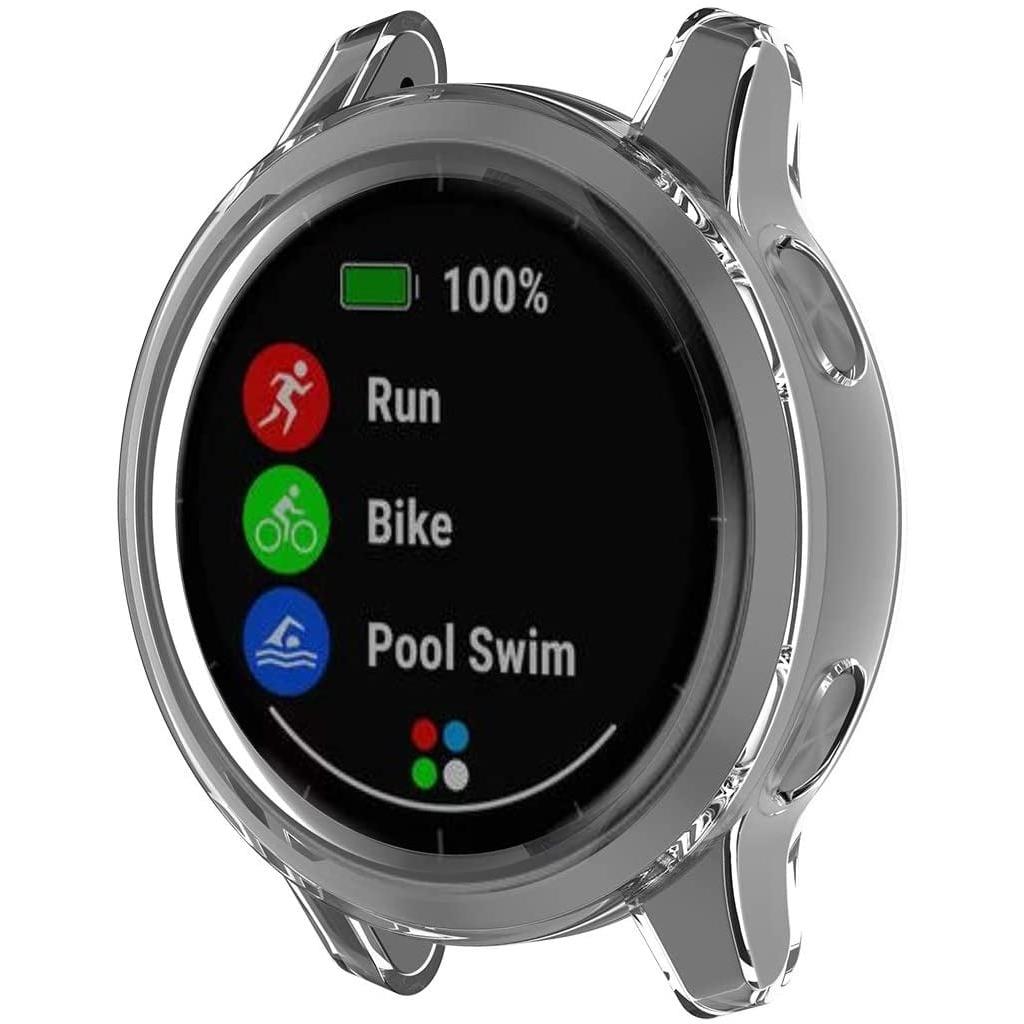Strap-it Schutzhülle (Silikon, vivoactive 4), Uhrenarmband, Transparent