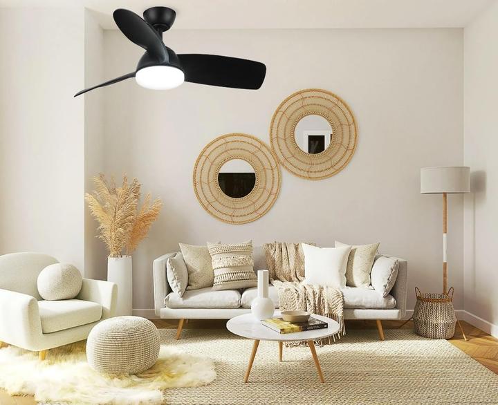 Produktbild M Mimotec Ceiling Fan with LED Light, Remote Control, 6 Speeds, Silent DC Motor, Summer-Winter Function, Timer