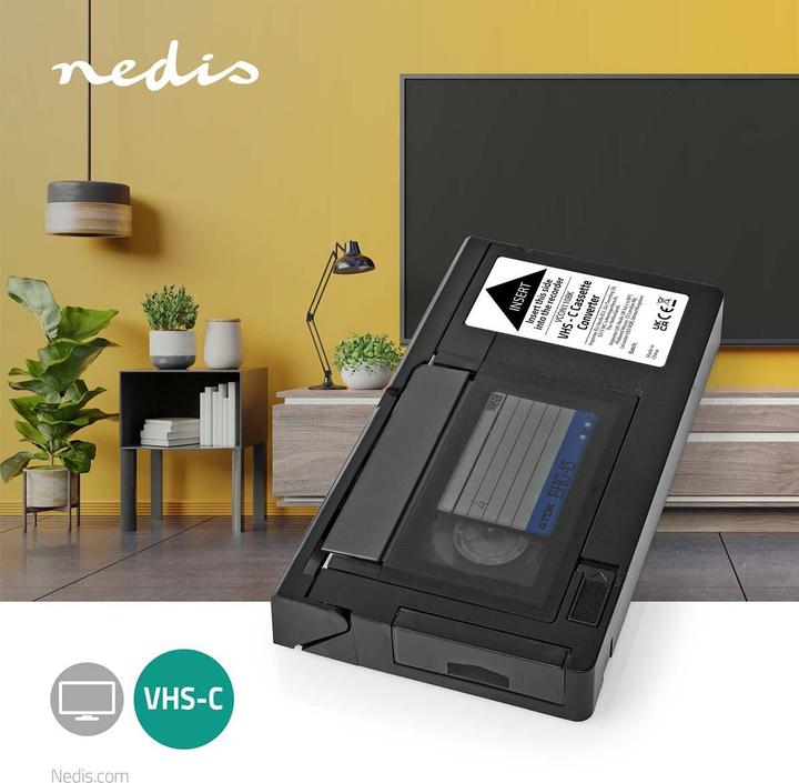 Produktbild Nedis VHS Converter Conversion: VHS-C to VHS Plug and Play Black