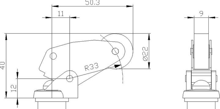 Produktbild Siemens Winkel-Rollenhebel mit Kunststoffrolle