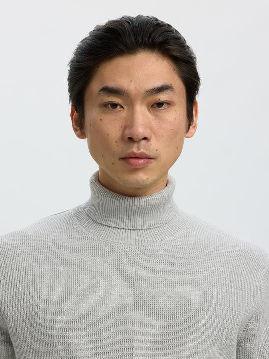 Actual product image Selected Slhdane Ls Knit Structure Roll Neck Noos (S)