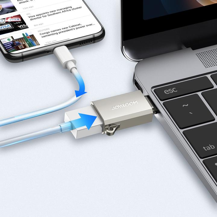 Image du produit Joyroom Adaptateur Type-C mâle vers USB femelle ( mini ) S-H151 (USB-A, USB-A)