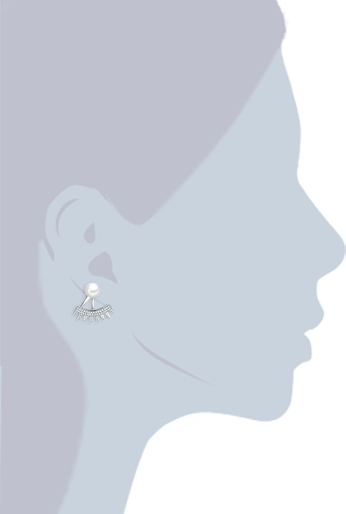 Produktbild Lulu & Jane Messing Zirkonia Muschelkernperle silber - 33146 (Messing)